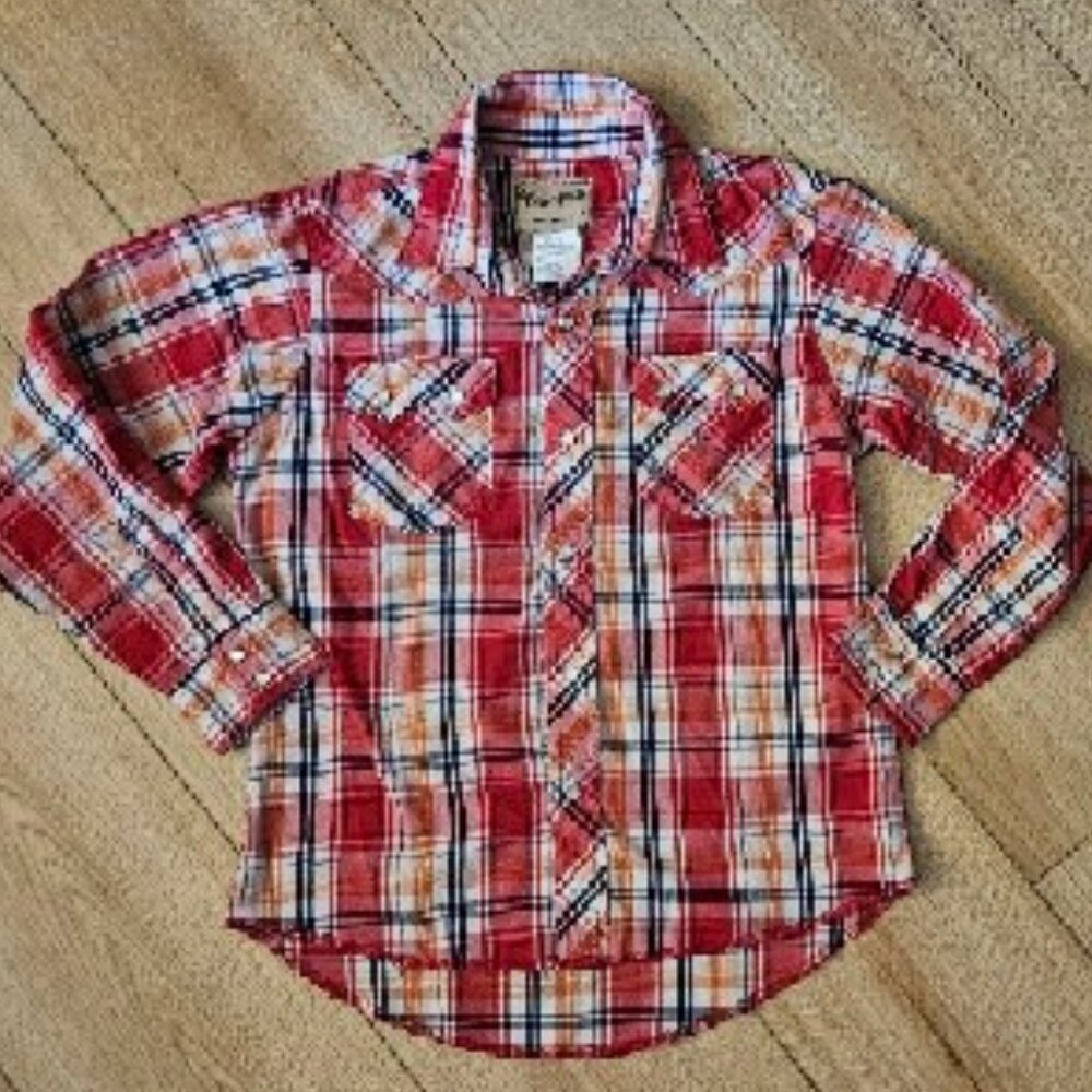 Wrangler Western Pearl Snap Shirt Kid's Lg